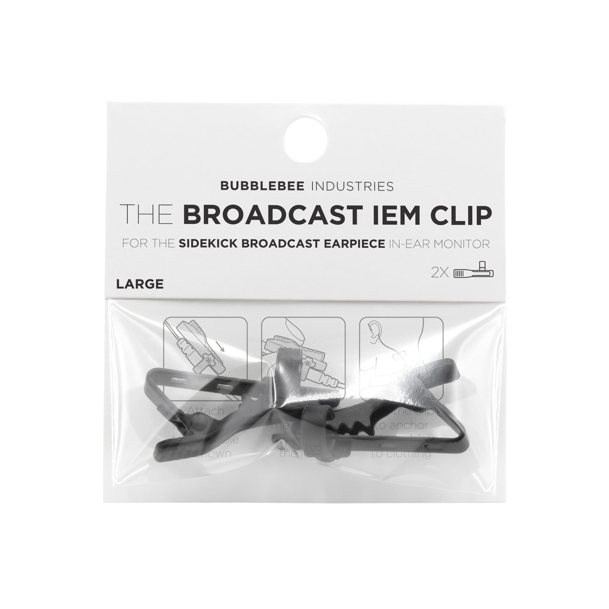 The Broadcast IEM Clip for Sidekick Broadcast Earpiece IFB