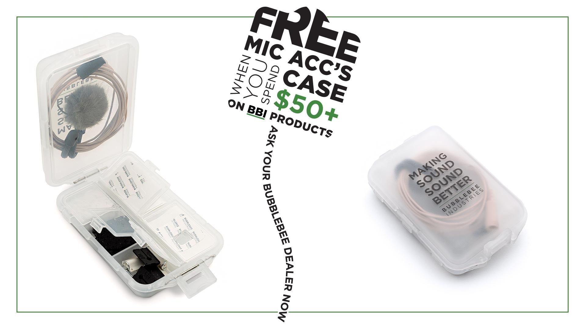 Free Mic Accessory Case with your Bubblebee Purchase